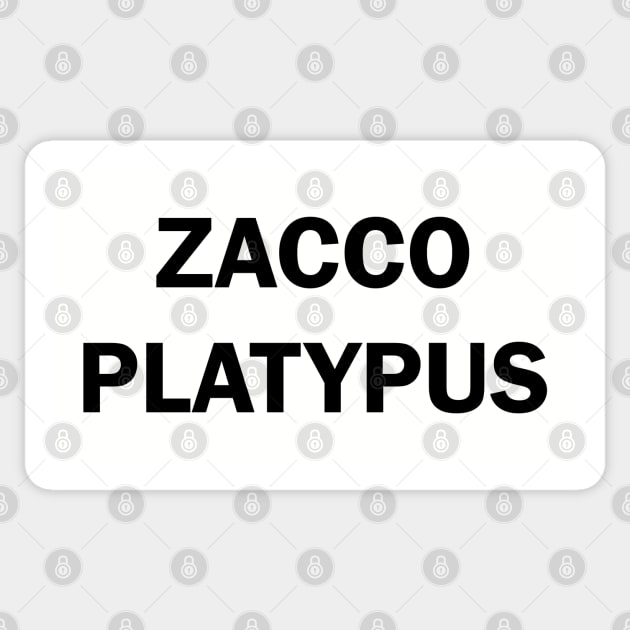 ZACCO PLATYPUS: Version Two Sticker by AislingKiera